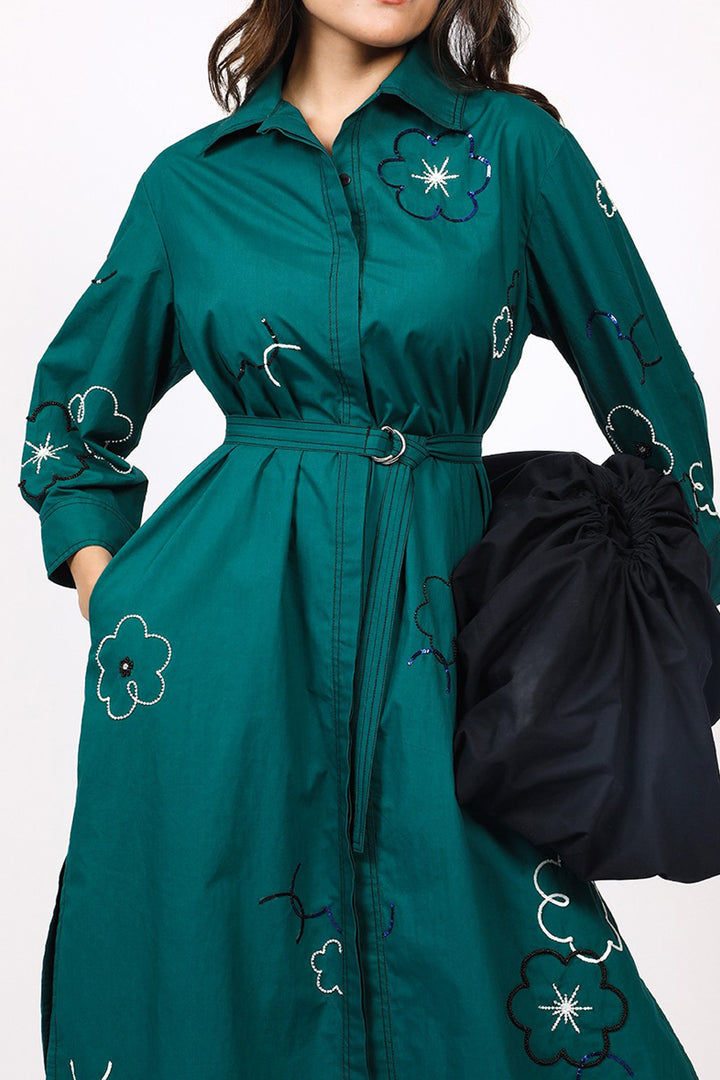 Ditsy Embroidered Fence Shirt