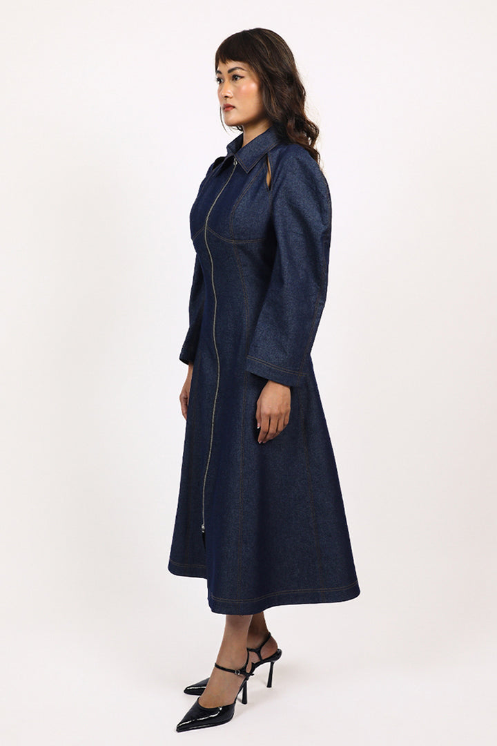 Denim Zip Dress