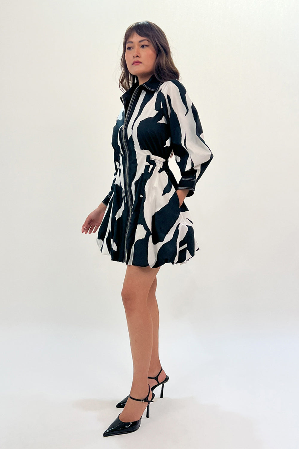 Stream Bubble Hem Dress