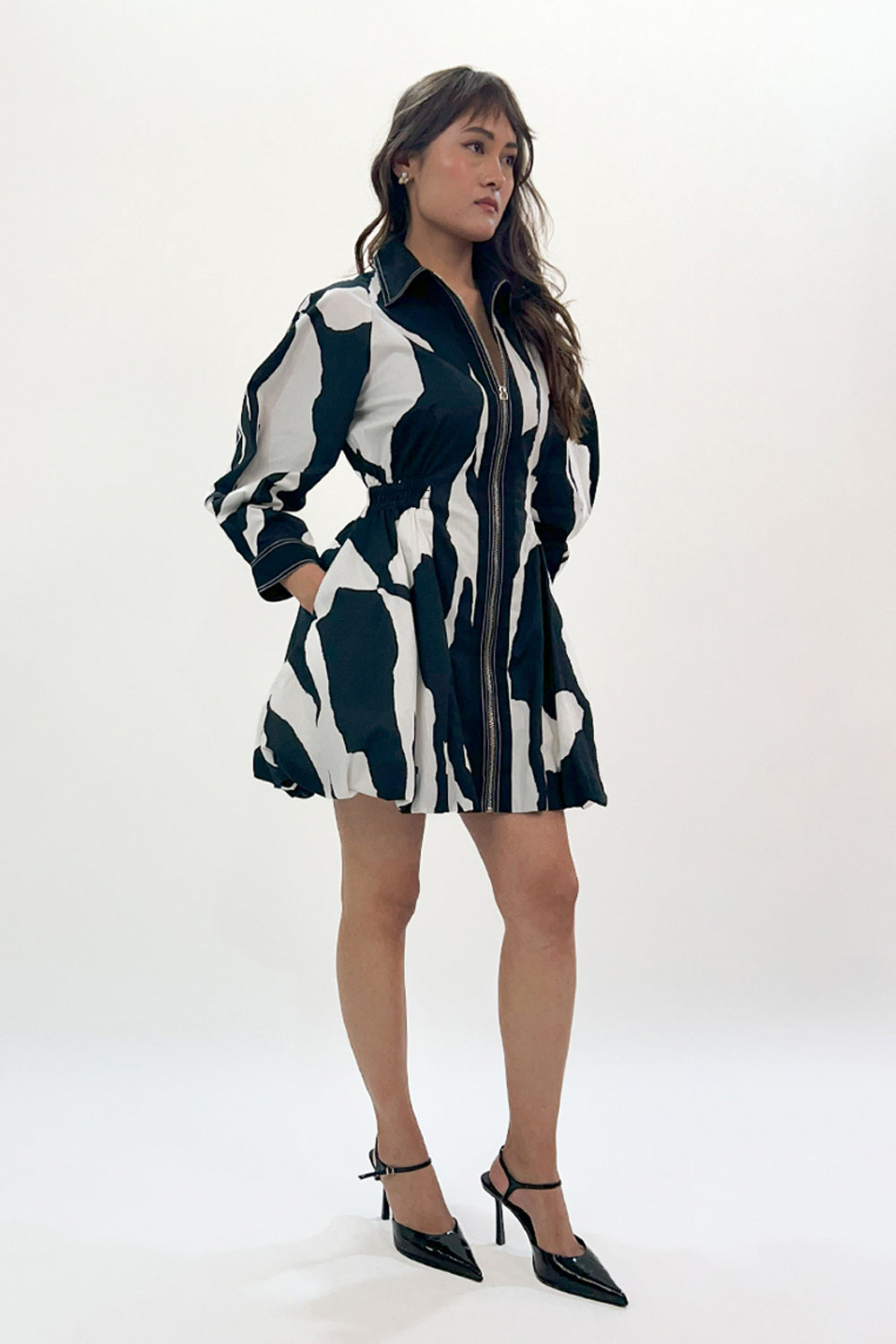 Stream Bubble Hem Dress