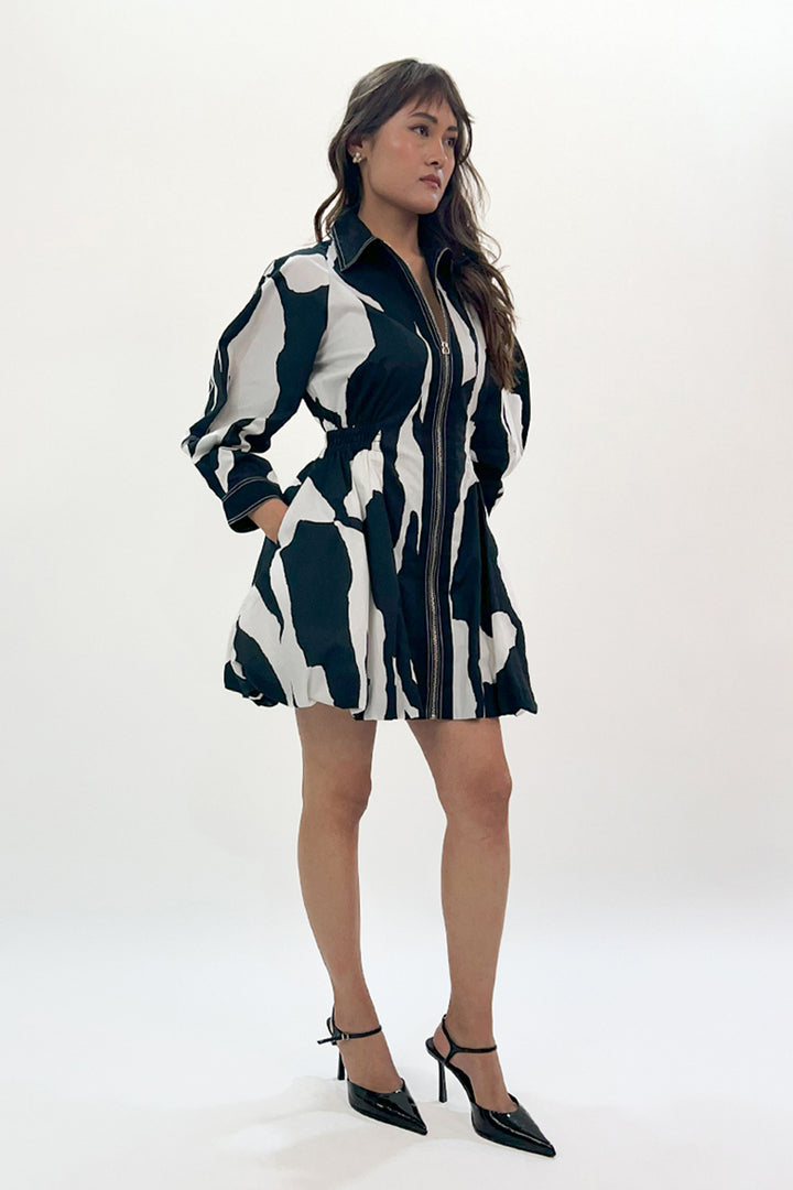 Stream Bubble Hem Dress