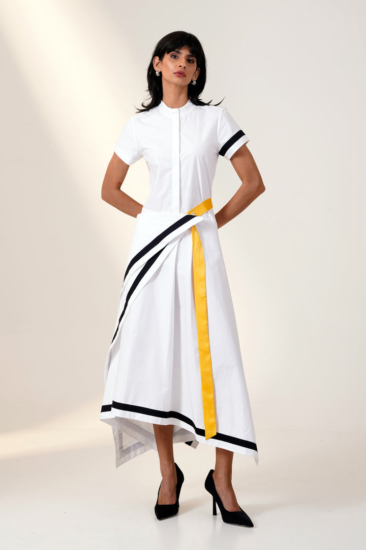 Blanca Drape Shirt Dress