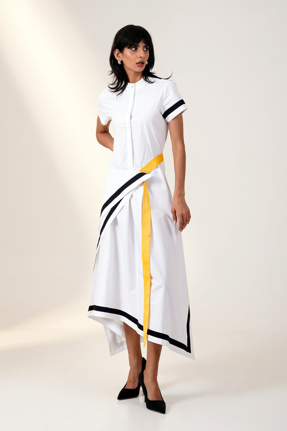 Blanca Drape Shirt Dress