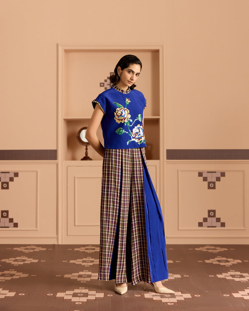 Blue Gusset Pants