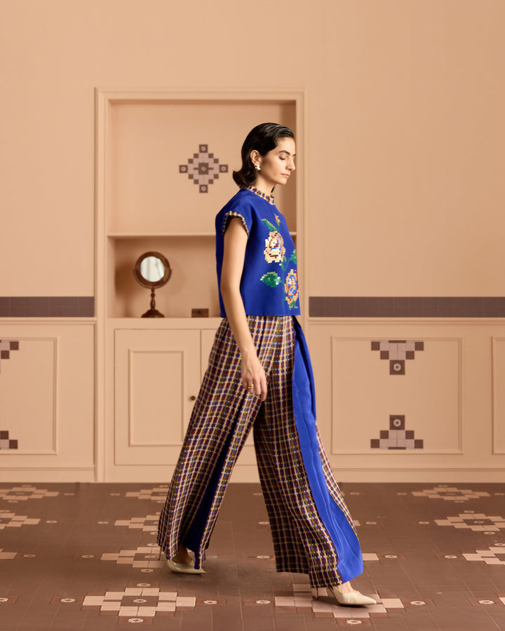 Blue Gusset Pants