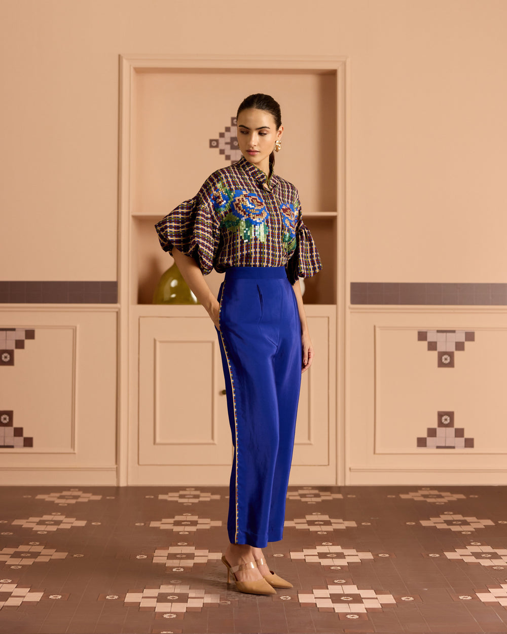 Solid Blue Pants