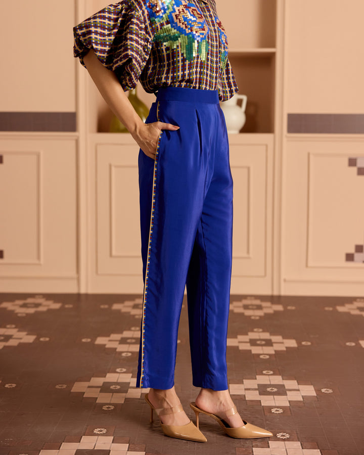 Solid Blue Pants
