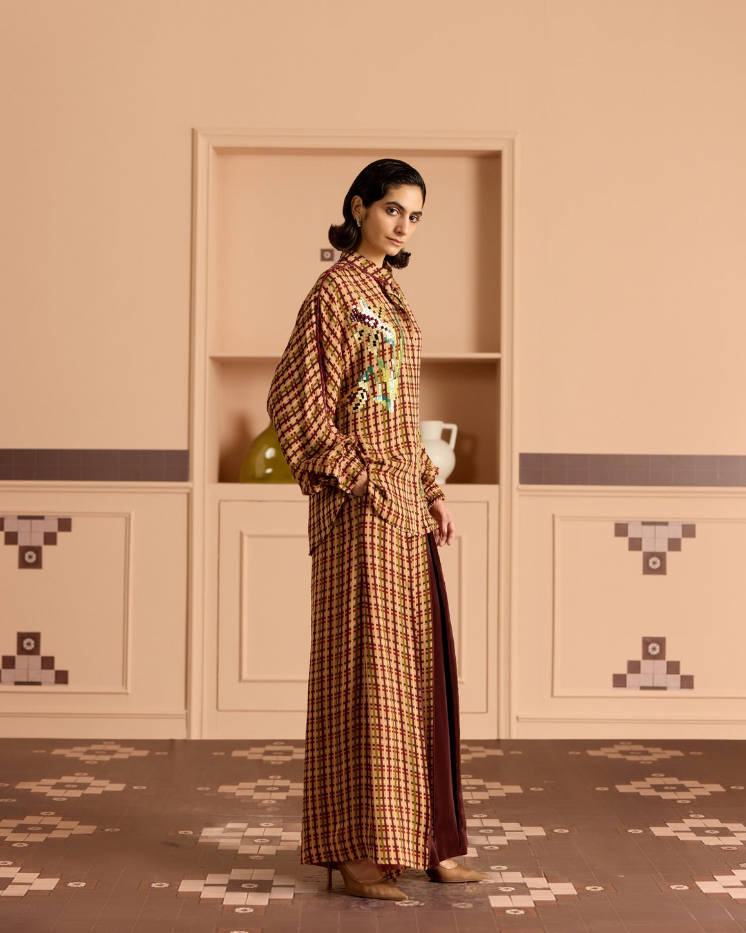 Burgandy Kimono Shirt