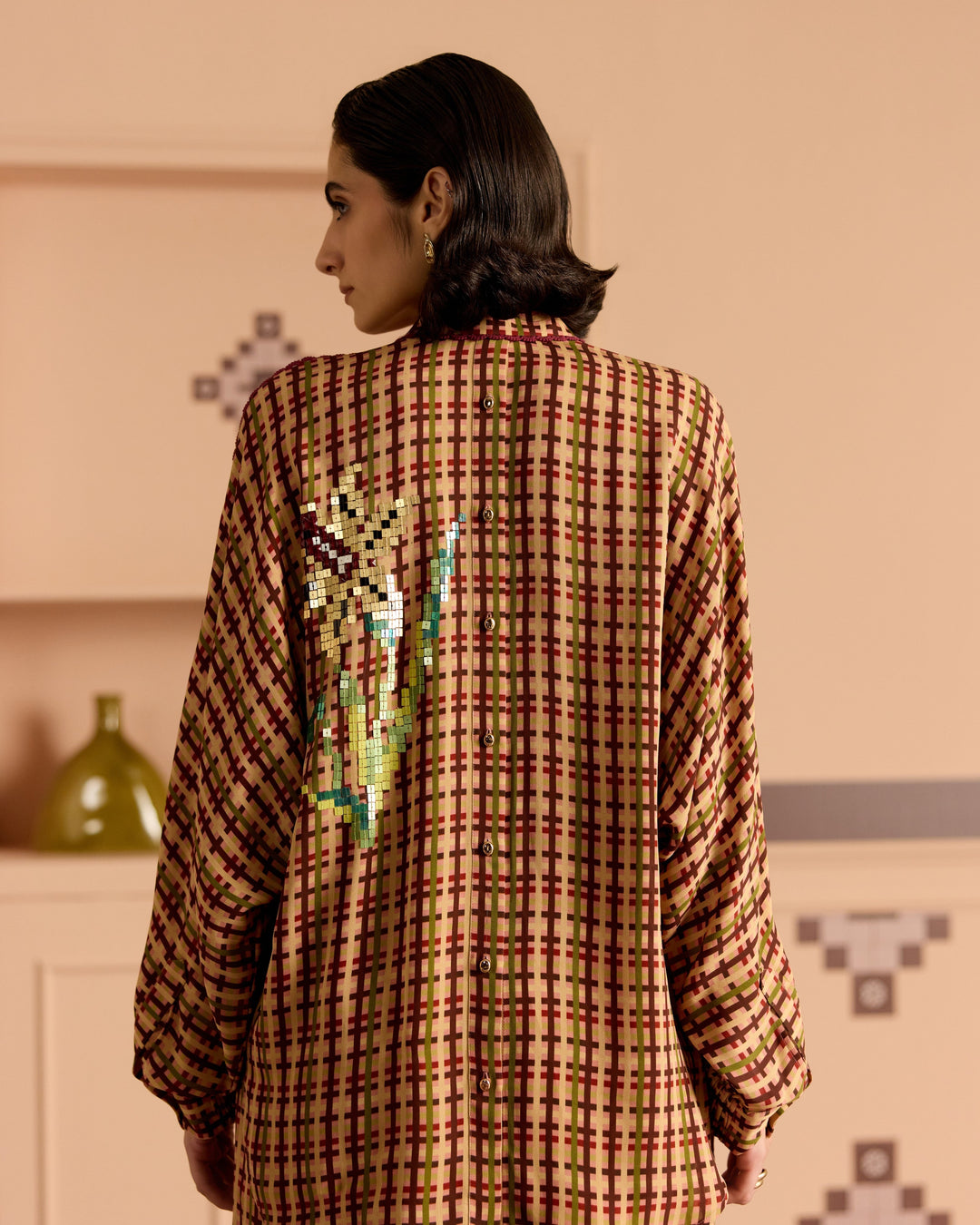 Burgandy Kimono Shirt