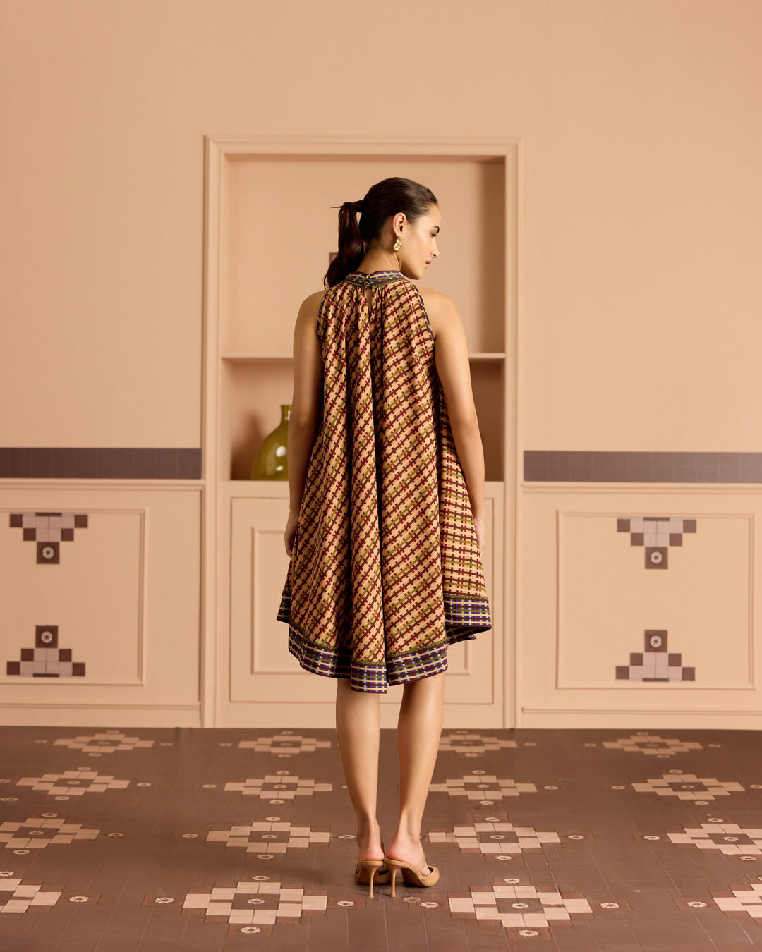 Burgandy Haulter Dress