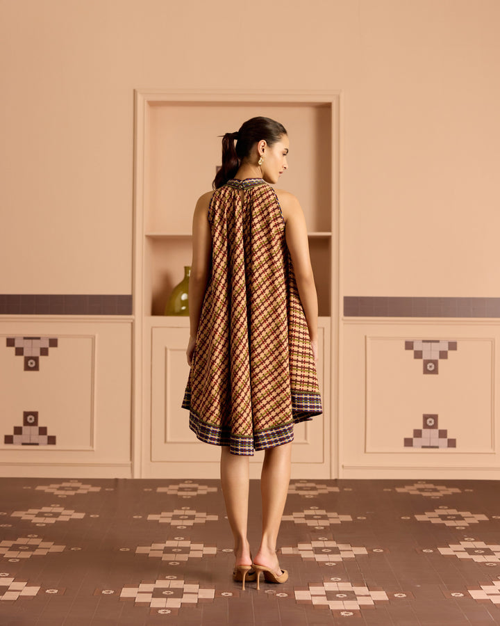 Burgandy Haulter Dress