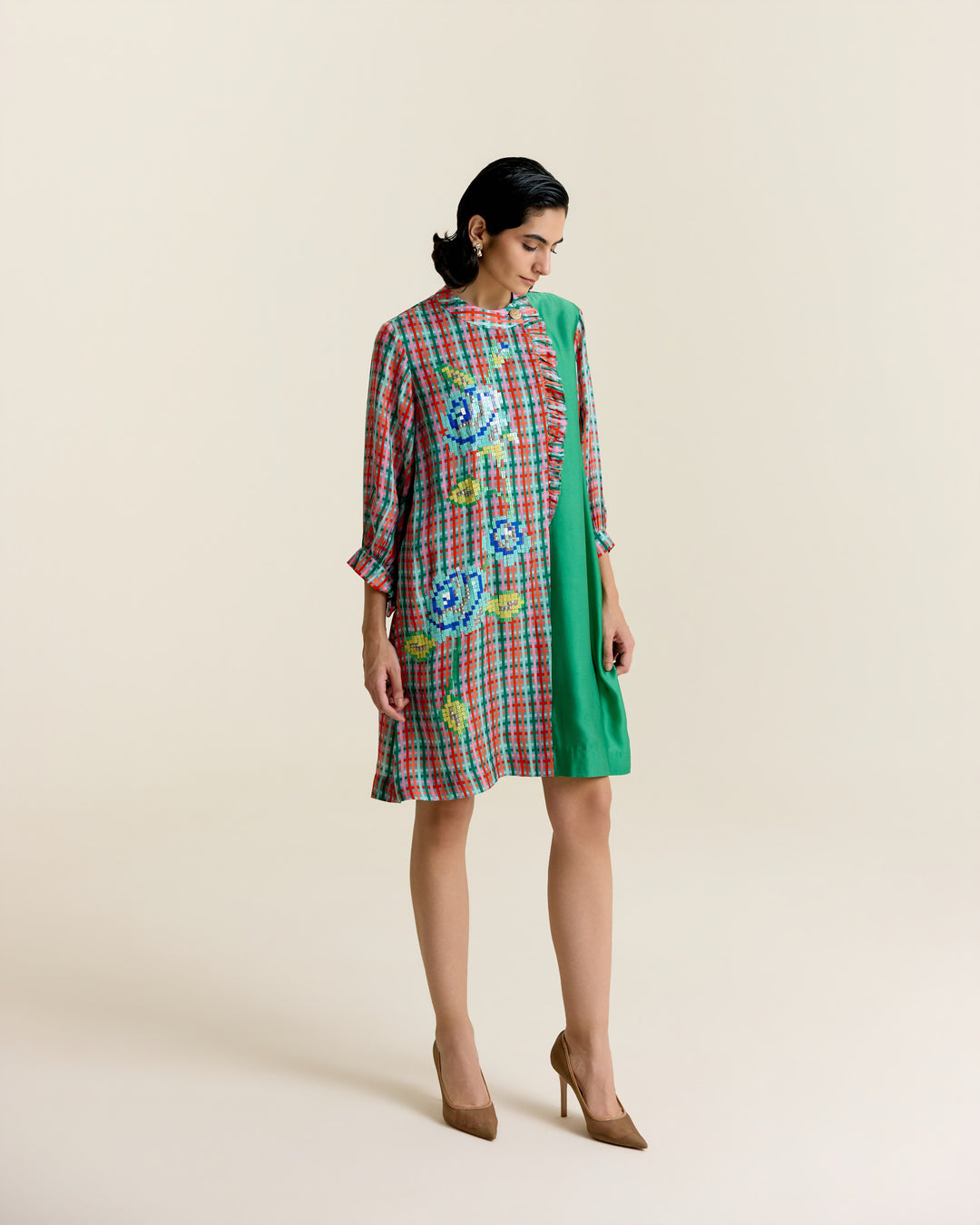 Mint Frill Shirt Dress