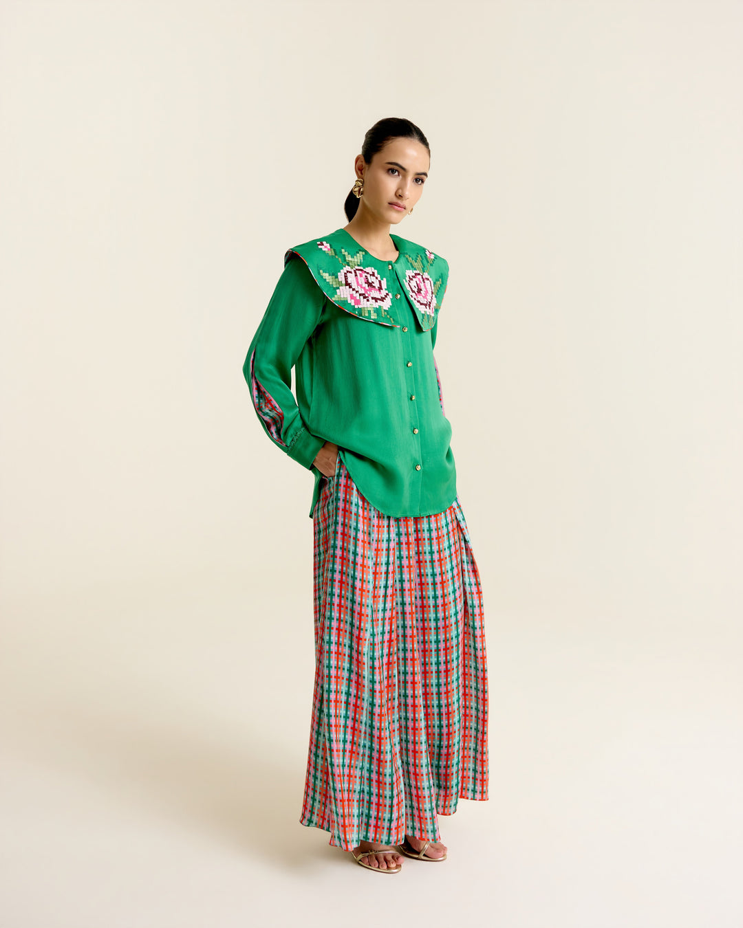 Mint Pleated Pants