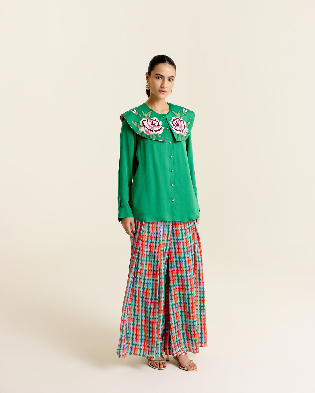 Mint Peter Pan Collar Shirt