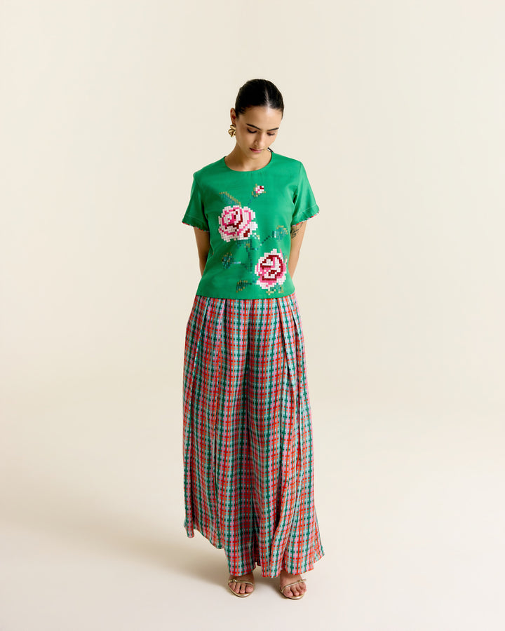 Mint Pleated Pants
