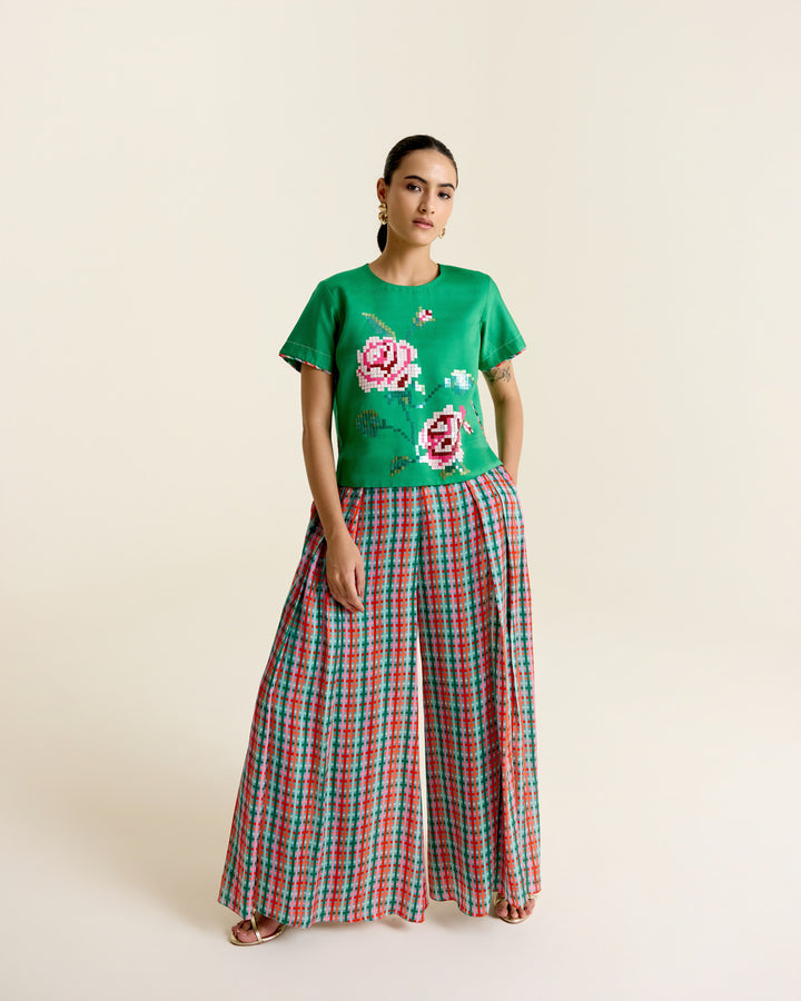 Mint Pleated Pants