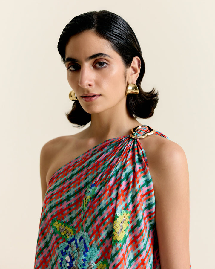 Mint One Shoulder Dress