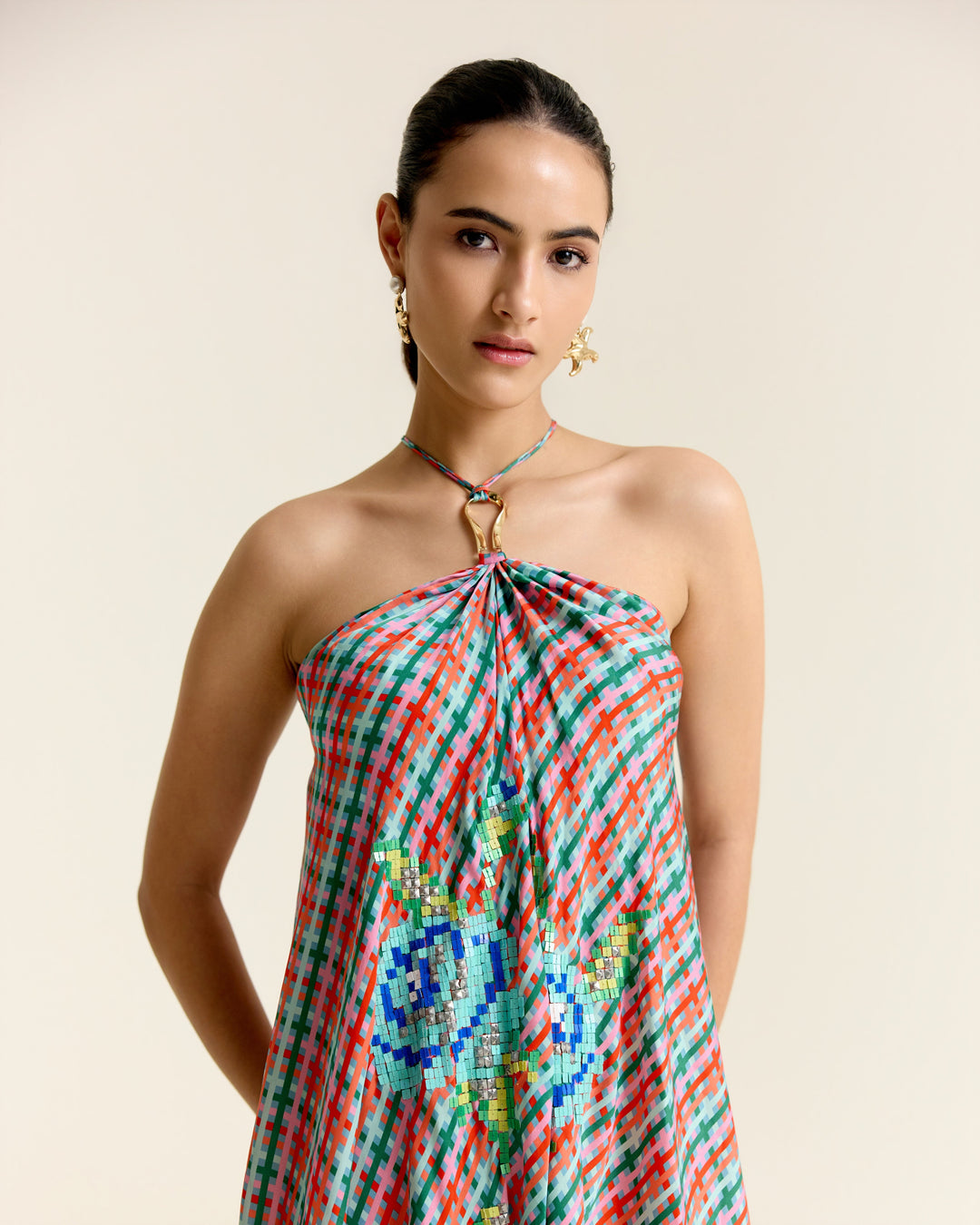 Mint Haulter Dress
