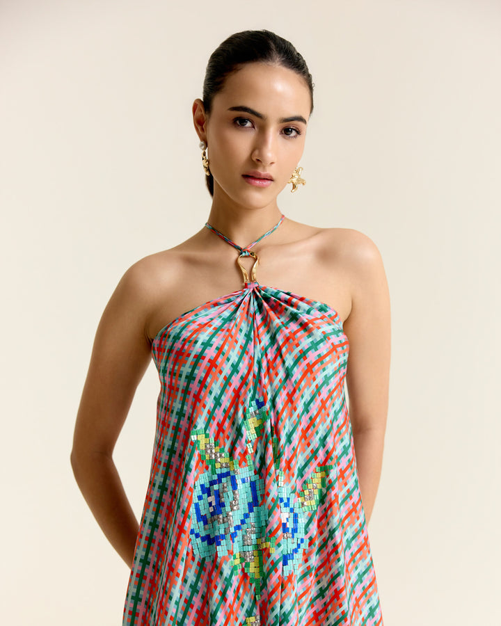 Mint Haulter Dress