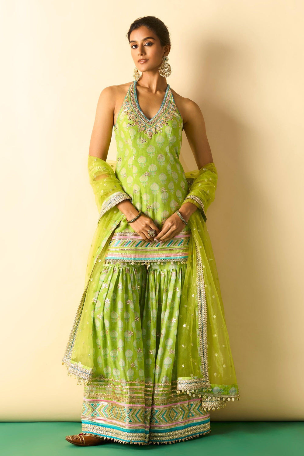Dwisha Halter Sharara Set
