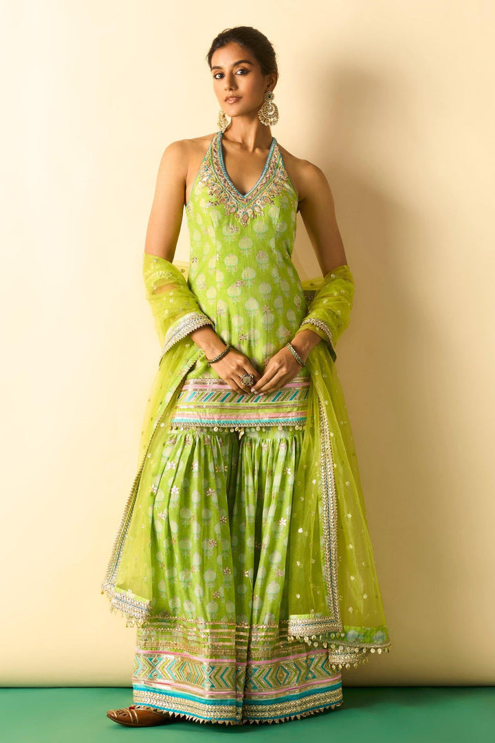 Dwisha Halter Sharara Set