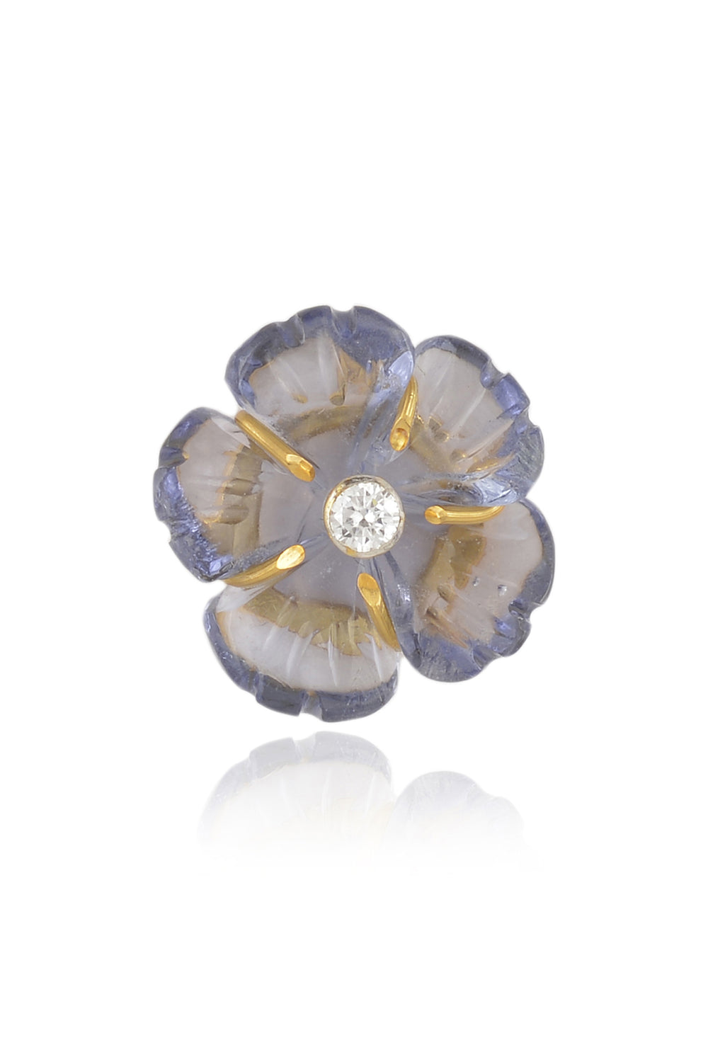 Mini Grey Floral Studs
