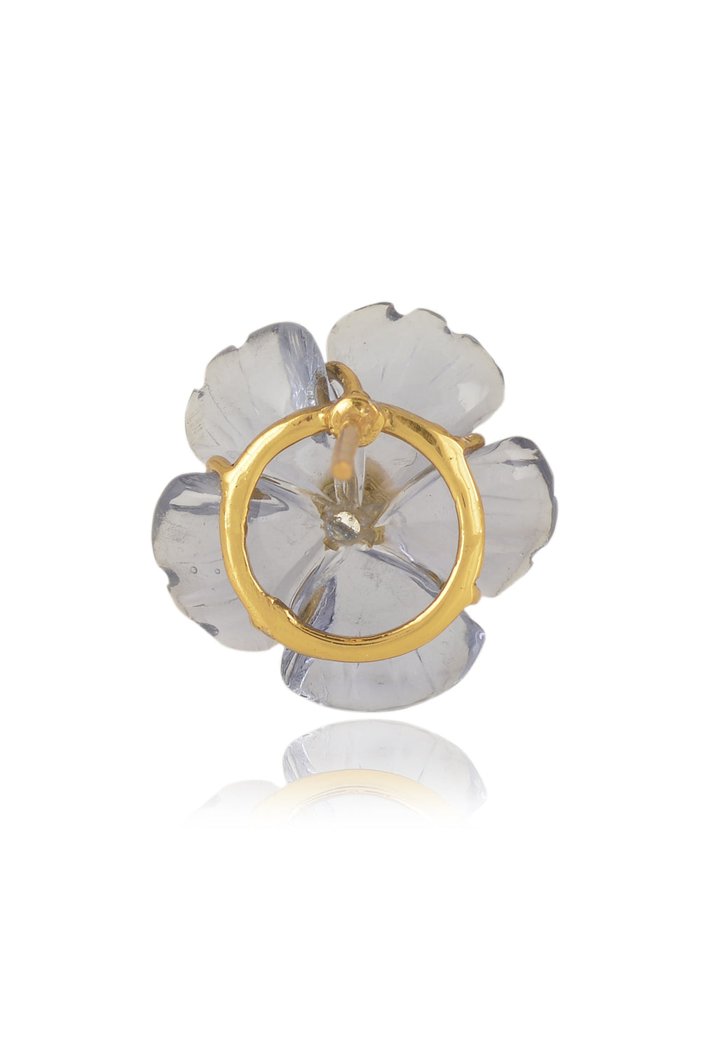 Mini Grey Floral Studs