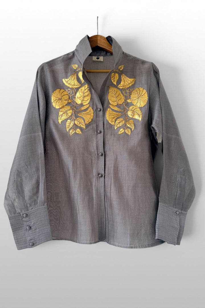 Steel Grey Botanica Gotapatti shirt