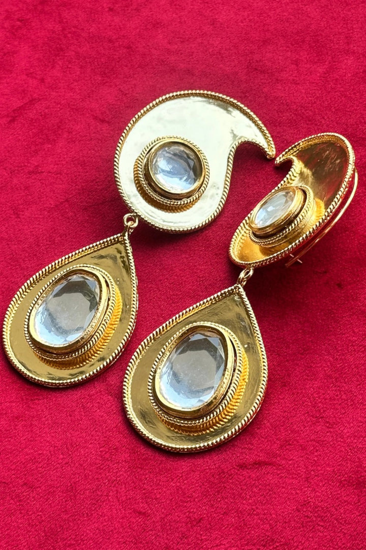 Polki Paisley Earcuffs Gold