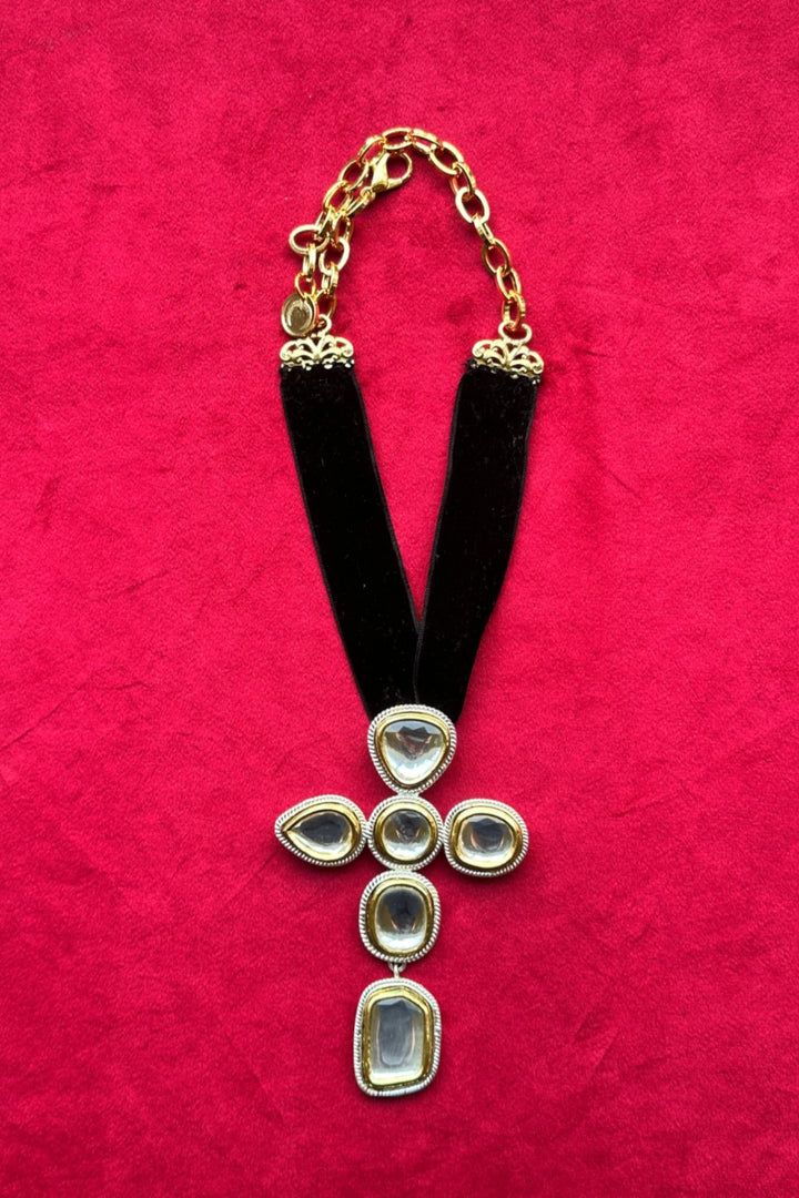 Polki Cross Ayesha Choker
