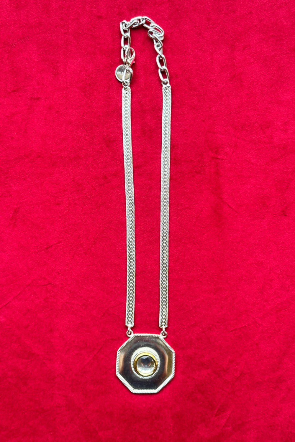 Polki Hexagon Pendant Necklace