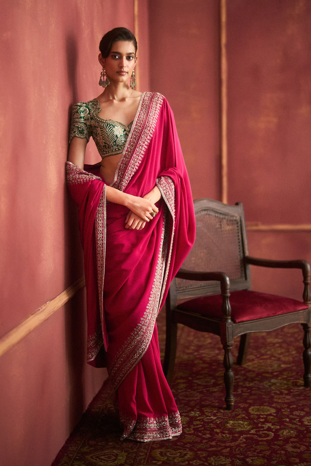 Pink Saree Set