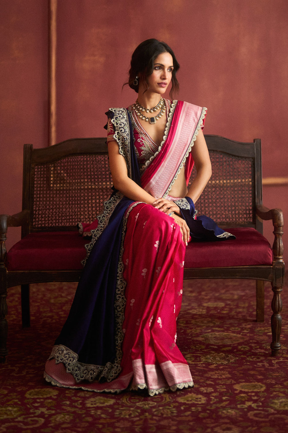 Pink Banarasi Saree