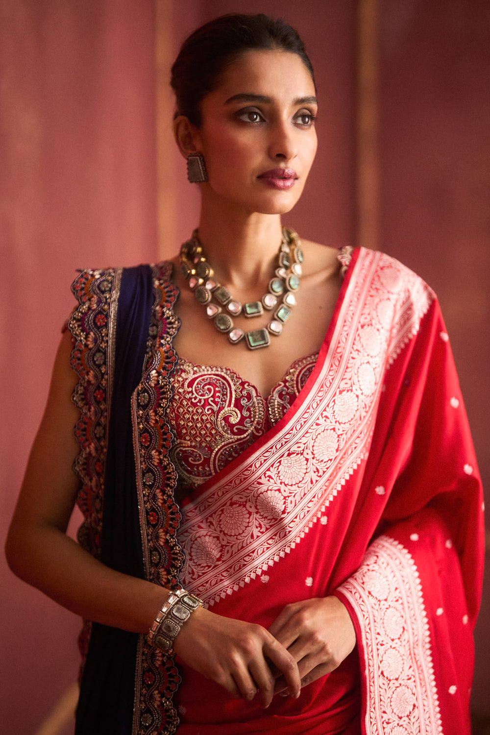 Red Banarasi Saree
