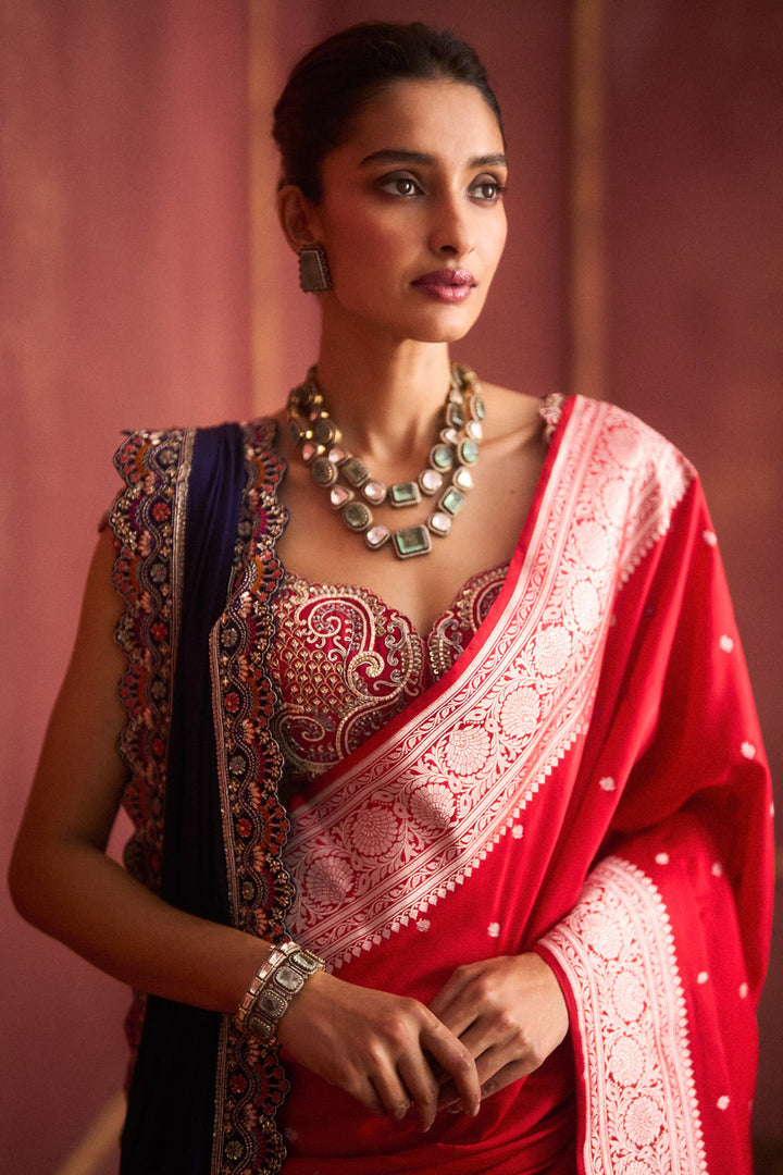 Red Banarasi Saree