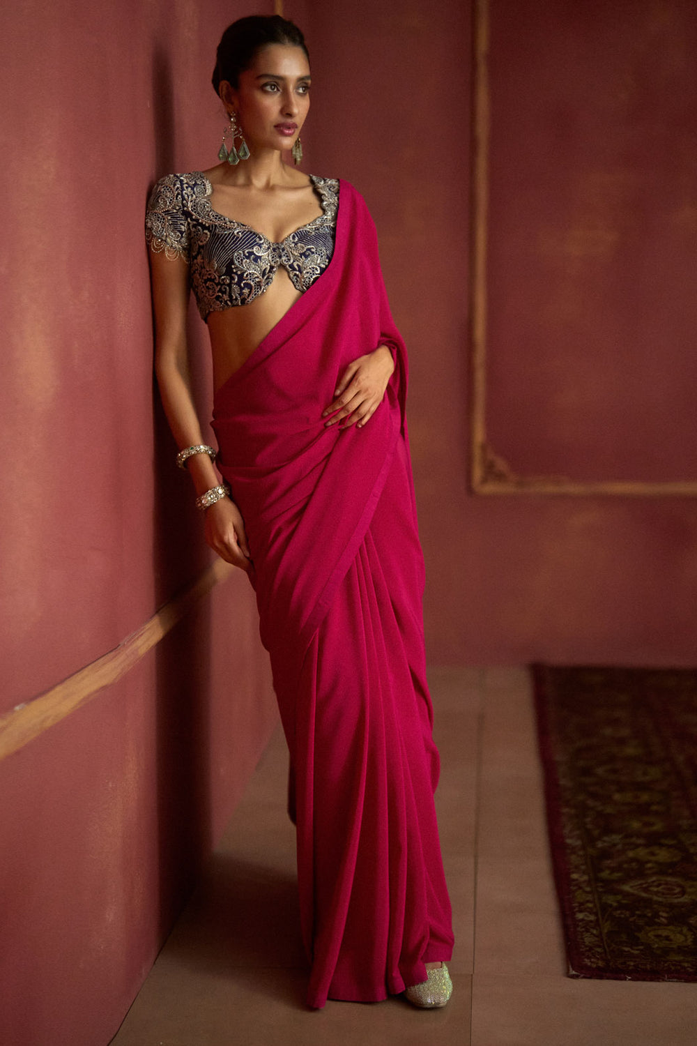 Pink Saree Set