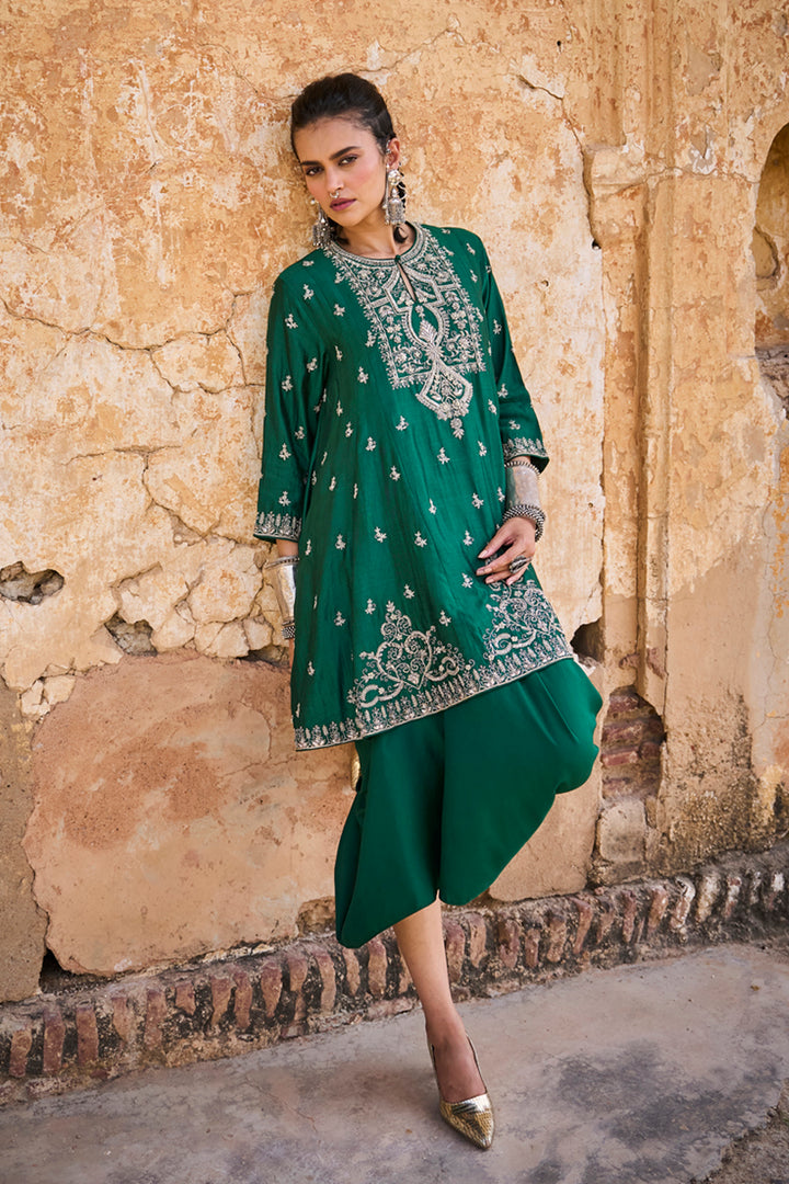 Emerald Green Tunic Set