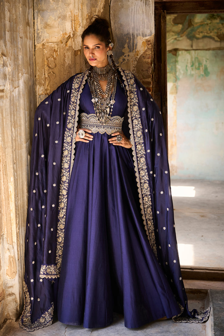 Purple Anarkali Set