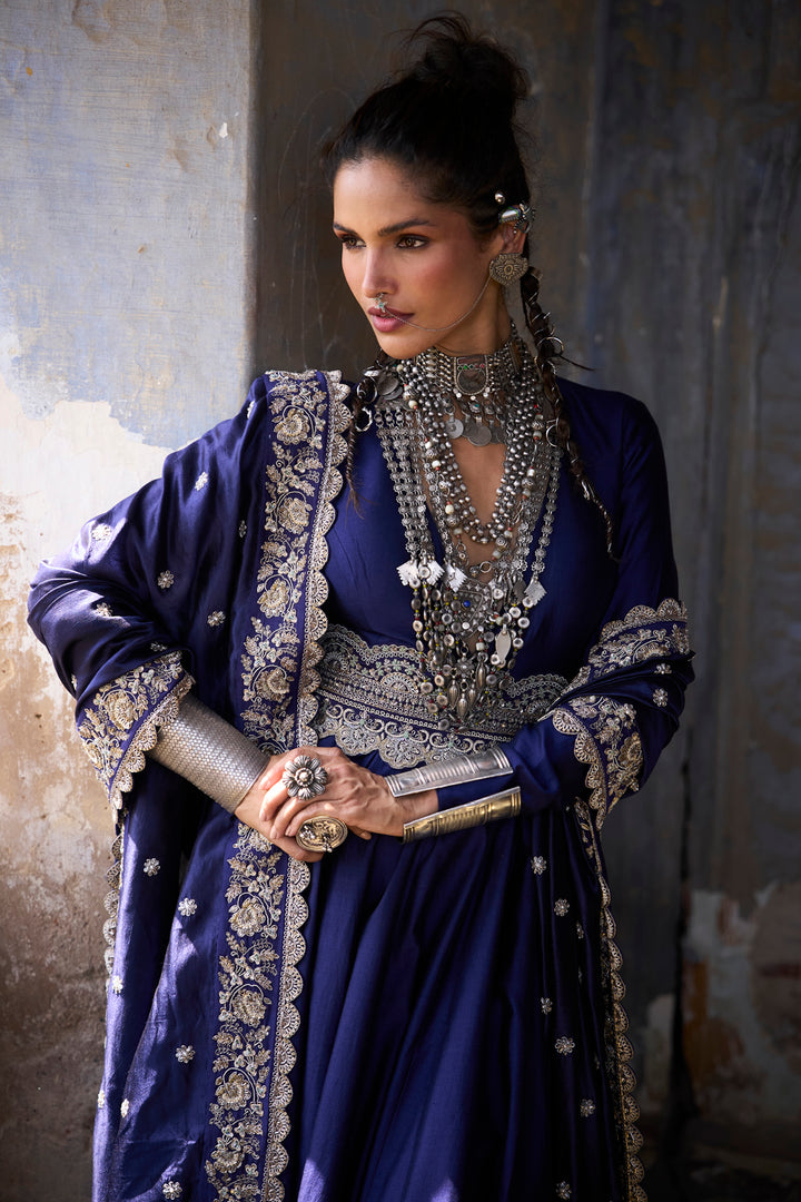 Purple Anarkali Set