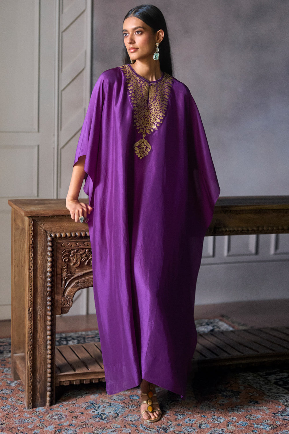 Purple Kaftan Set