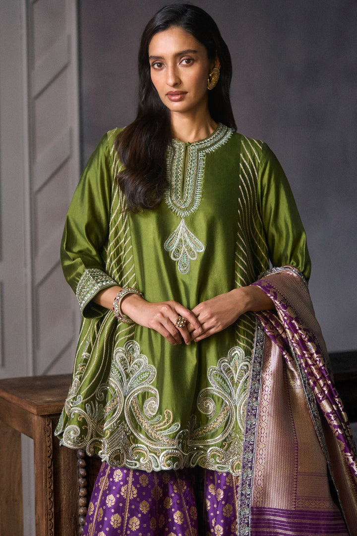 Olive Green Kurta Set
