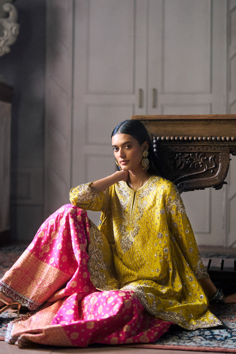 Mustard Kurta Set