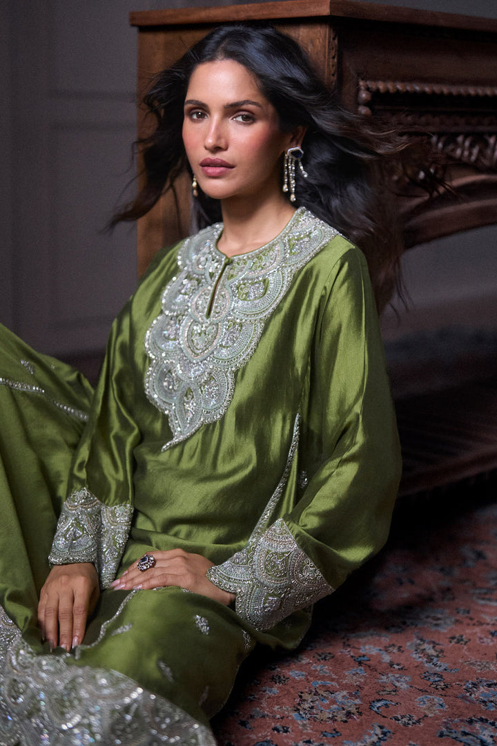 Olive Green Kurta Set