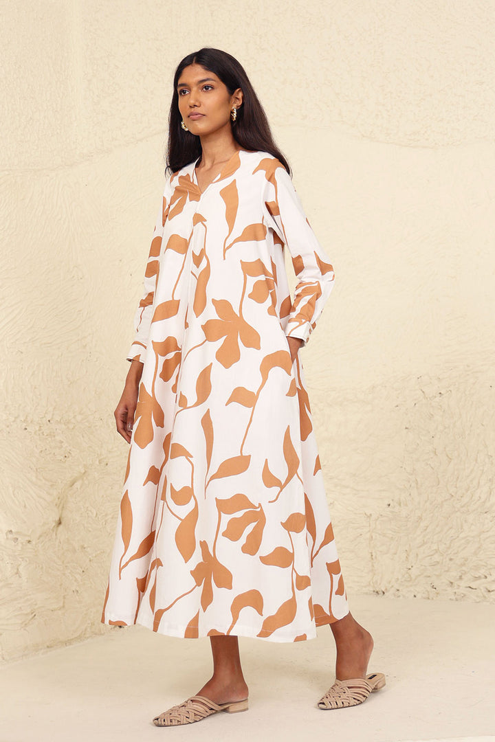 Milani Beige Print Dress