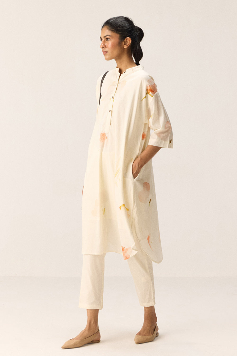 French Hydrangeas Kurta Set