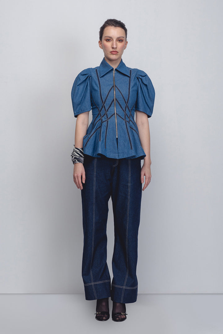 Spirale Denim Top