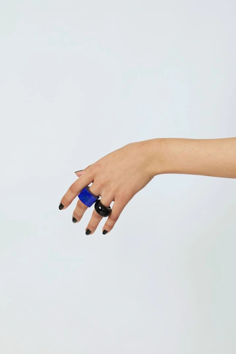 KIRU Lapis Block lapis lazuli ring