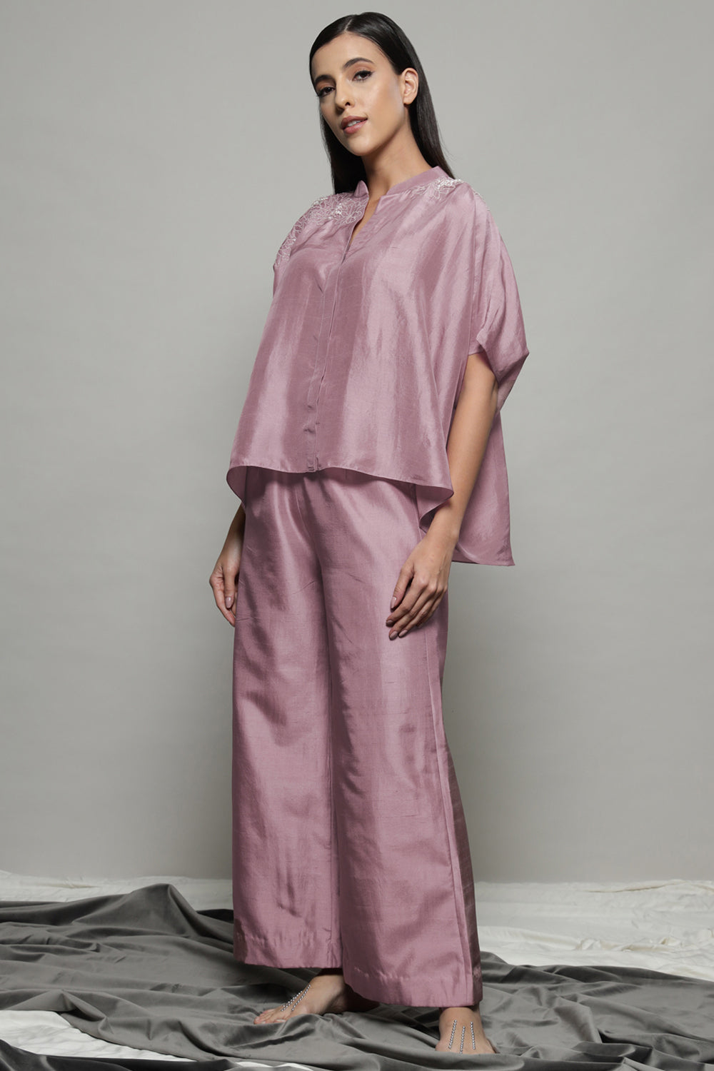 Kaftan Style Dust Rose Co-ord Set