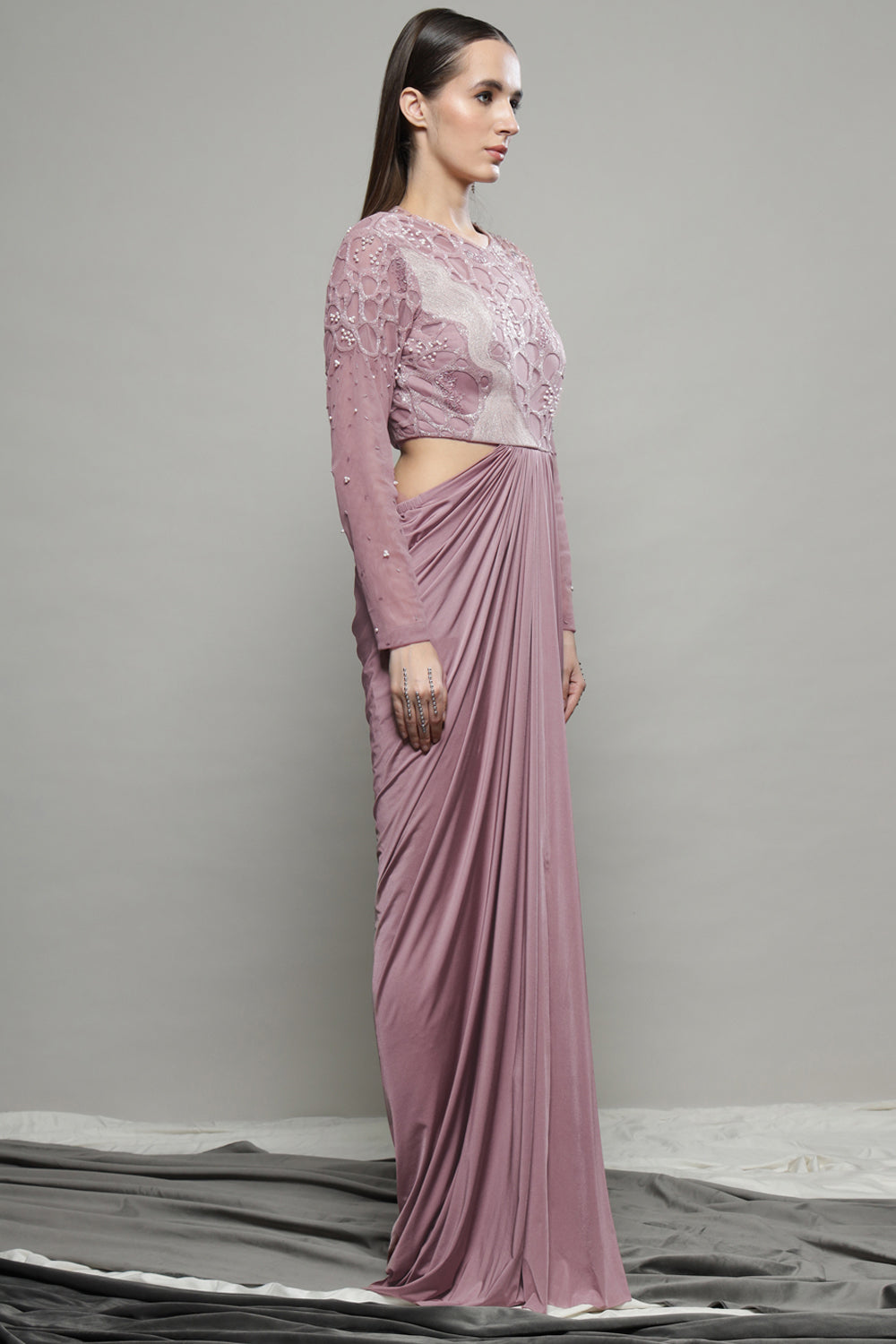 Dust Rose Cocktail Gown