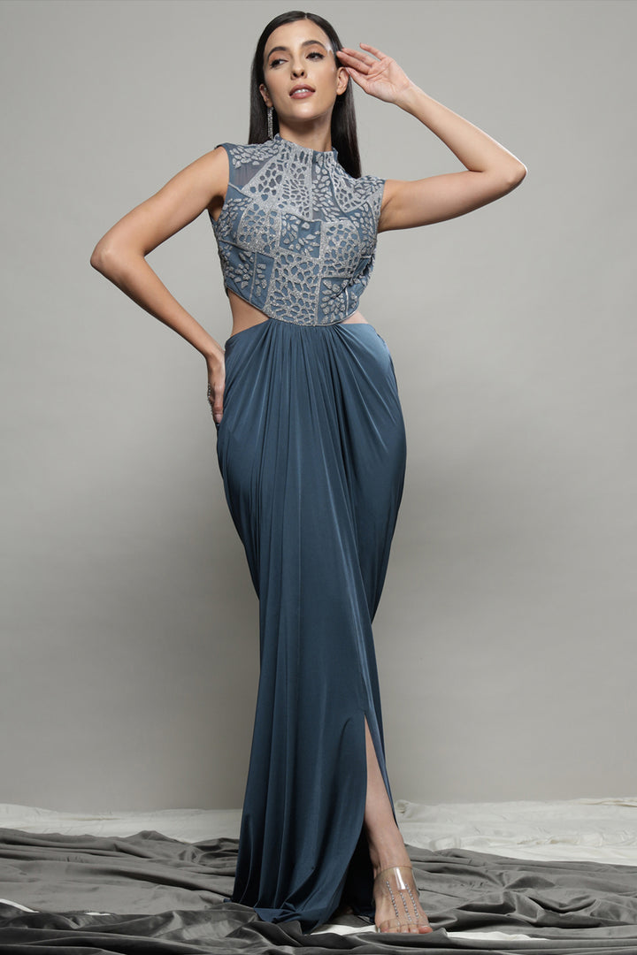 Ash Grey Cocktail Gown